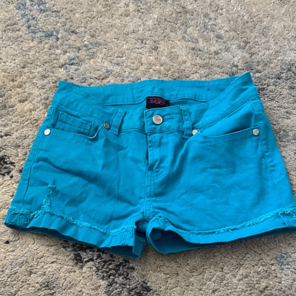 Vibrant Turquoise Jean Shorts